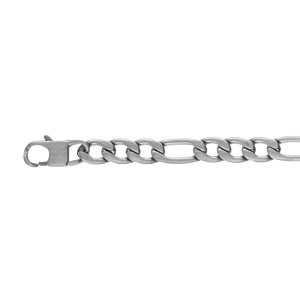 Bracelet en acier satiné 1+3 7mm - 21cm - Vue 1