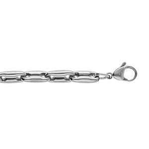 Bracelet en acier satin� - 19+3cm