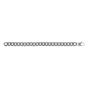 Bracelet en acier satiné maille gourmette 12mm - 23cm - Vue 1