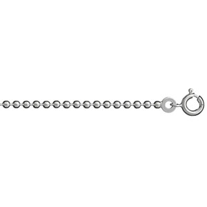 Bracelet en argent chane maille boules largeur 2mm et longueur 18cm - Vue 1