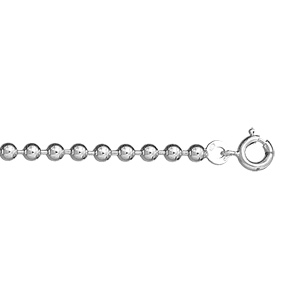 Bracelet en argent chane maille boules largeur 3mm et longueur 18cm - Vue 1