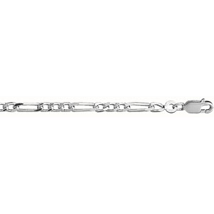 Bracelet en argent chane maille figaro 1+3 largeur 3mm et longueur 18cm - Vue 1