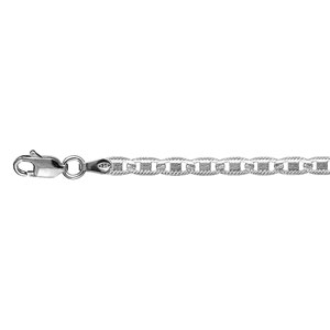 Bracelet en argent chane maille marine fantaisie - longueur 18cm - Vue 1