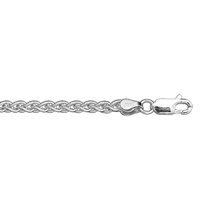 Bracelet en argent chane maille palmier - longueur 18cm - Vue 1