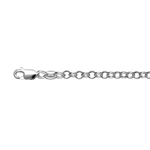 Bracelet en argent chane petites maille jaseron - longueur 18cm - Vue 1