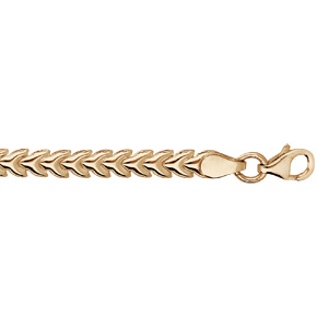 Bracelet en argent et dorure jaune maille epi 17cm - Vue 1