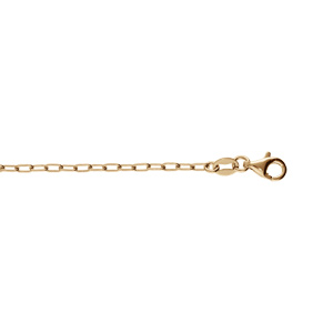 Bracelet en argent et dorure jaune maille rectangulaire longeur 16+3cm - Vue 1
