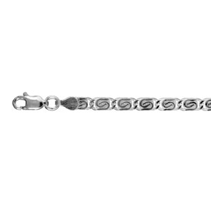 Bracelet en argent maille fantaisie - longueur 18cm - Vue 1