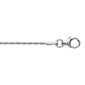 Bracelet en argent rhodié petite chaîne mailles paloma - longueur 18,5cm - Vue 1