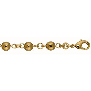 Bracelet en plaqué or boules marseillaises largeur 6mm et longueur 19cm - Vue 1