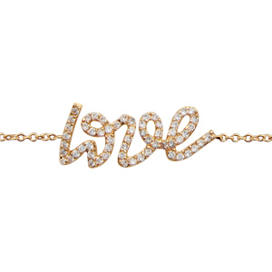 Bracelet en plaqué or chaîne avec \