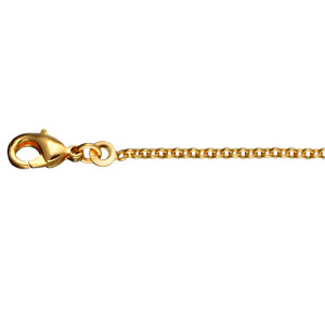 Bracelet en plaqué or chaîne en petites maille jaseron - longueur 18cm - Vue 1