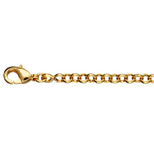 Bracelet en plaqu or chane maille jaseron - longueur 19cm - Vue 1