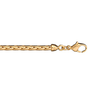 Bracelet en plaqu or chane maille palmier largeur 3mm et longueur 19cm - Vue 1