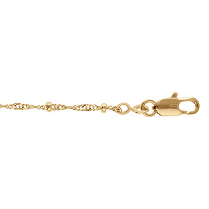 Bracelet en plaqu� or chaine torsad�e et boules