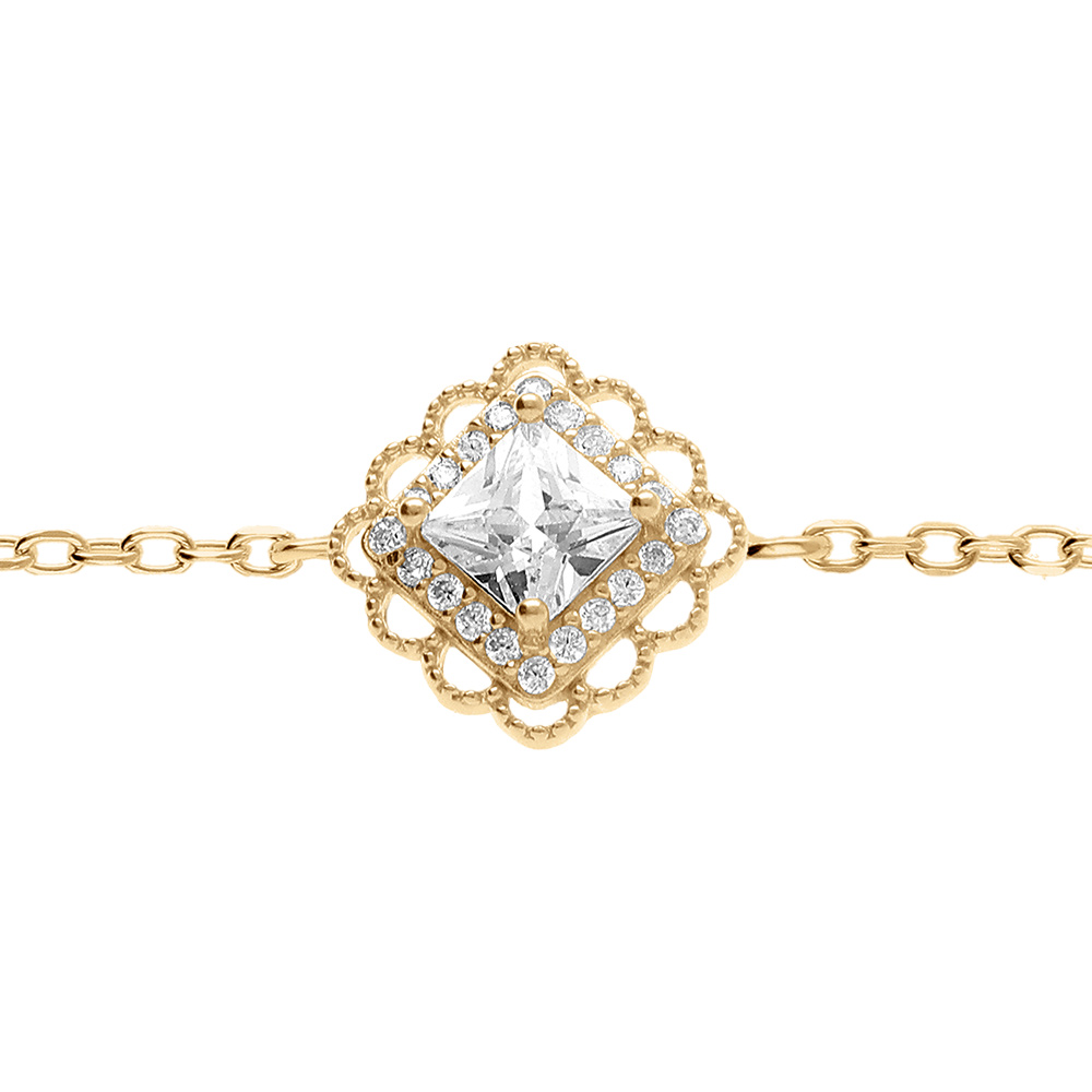 Bracelet Ancien En Vermeil Filigrané Avec 3 Camées - Bijou Argent Massif, Très Bon état