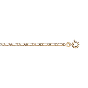 Bracelet en vermeil maille 1+1 2mm - 18cm - Vue 1