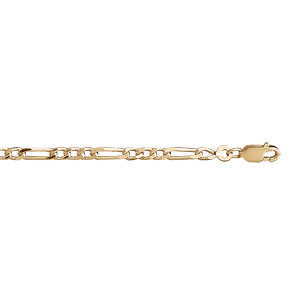 Bracelet en vermeil maille 1+3 3mm 18cm - Vue 1