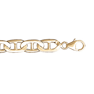 Bracelet en vermeil maille grosse marine 7mm - 21cm - Vue 1