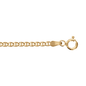 Bracelet en vermeil maille marine lapidée - 18cm - Vue 1