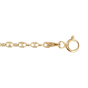 Bracelet en vermeil maille petit grain de café - 18cm - Vue 1