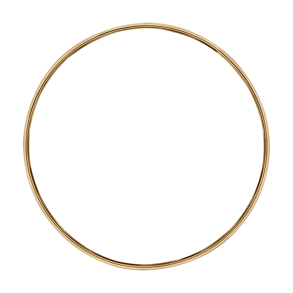 Bracelet en vermeil massif fil demi jonc 4mm de largeur - diamtre 60 - Vue 1