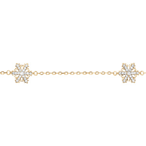 Bracelet en vermeil trois flocons de neige - 16+3cm - Vue 1