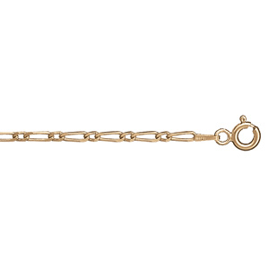 Bracelet enfant en vermeil maille  1+1 2mm   - 13+2cm - Vue 1