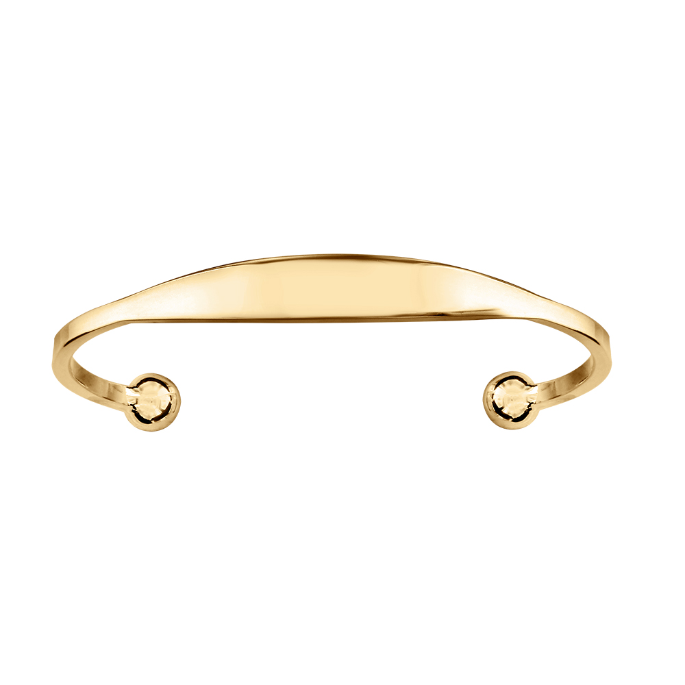 Bracelet esclave en vermeil 51 mm de diam�tre - Vue 1