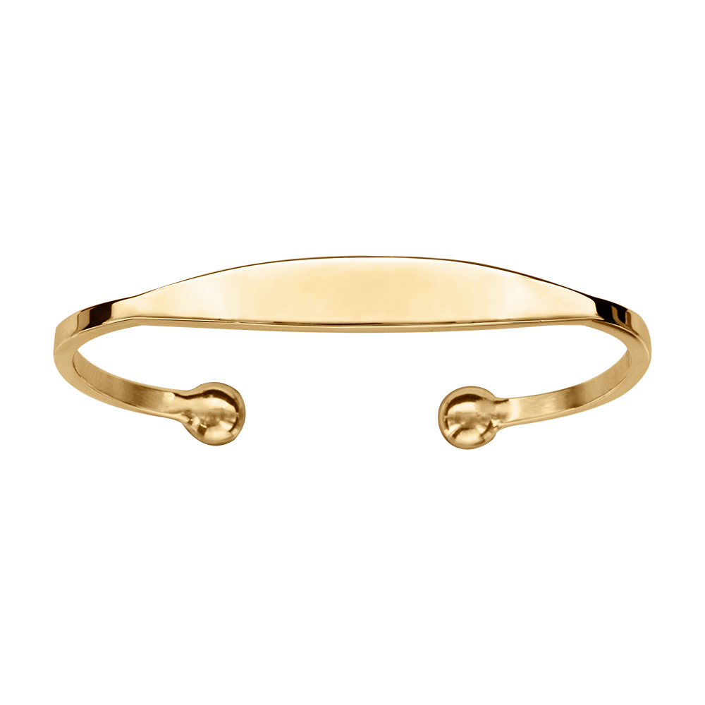 Bracelet esclave en vermeil 62 mm de diam�tre - Vue 1