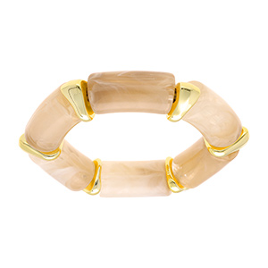 Bracelet extensible beige  inserts dors