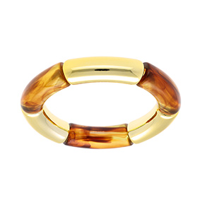 Bracelet extensible couleur ambre et dor