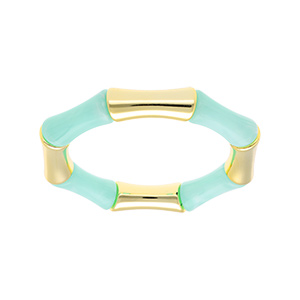 Bracelet extensible galb bleu ciel et dor