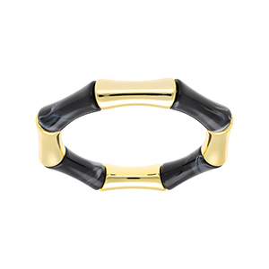 Bracelet extensible galb noir et dor