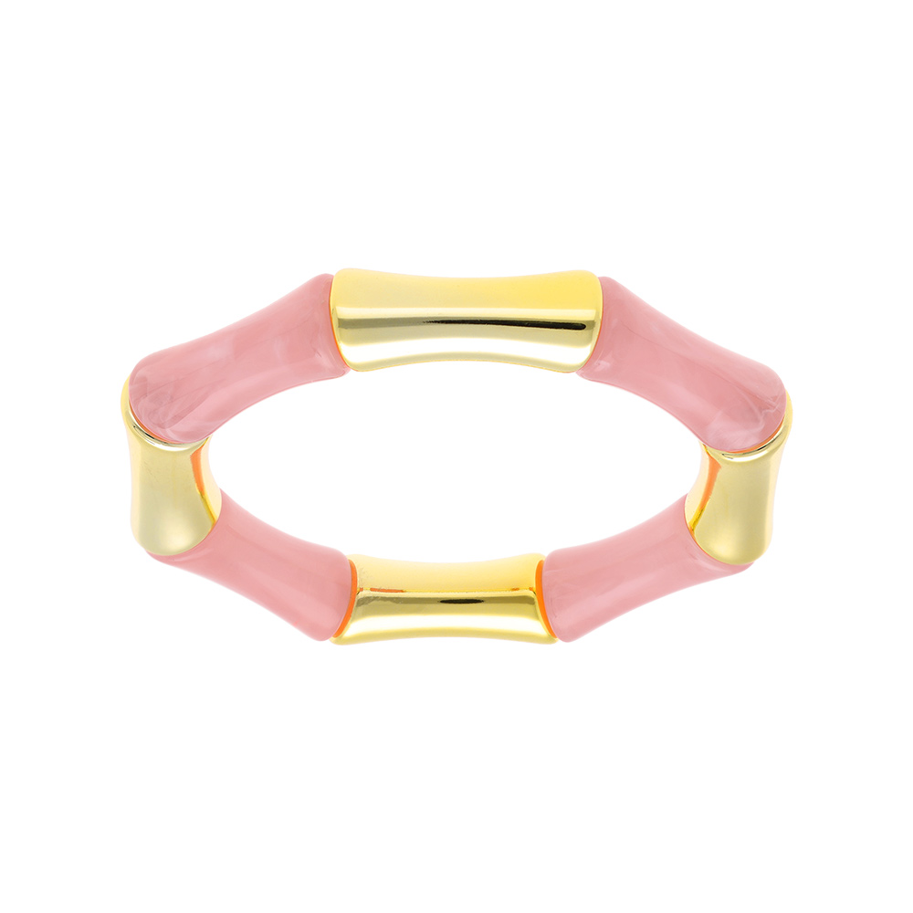 Bracelet extensible galb� rose et dor� - Vue 1