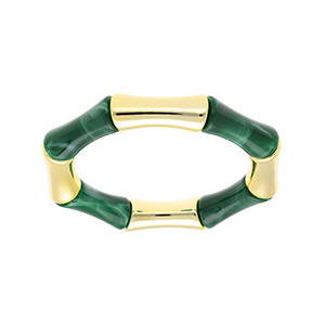 Bracelet extensible galb vert fonc et dor
