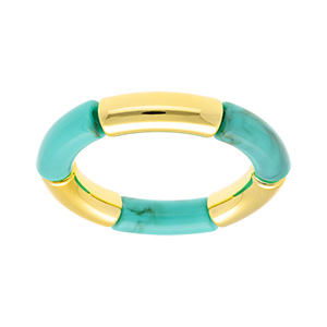 Bracelet extensible turquoise et dor