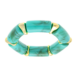 Bracelet extensible turquoise  insert dors
