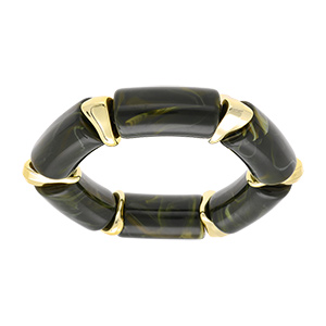 Bracelet extensible vert  inserts dors