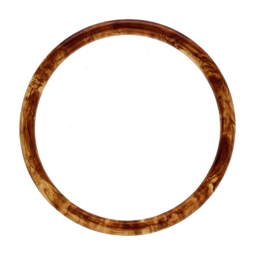 Bracelet jonc 6mm en r�sine couleur ambre - 60mm - Vue 1