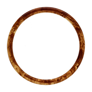 Bracelet jonc 6mm en r�sine couleur ambre - 60mm
