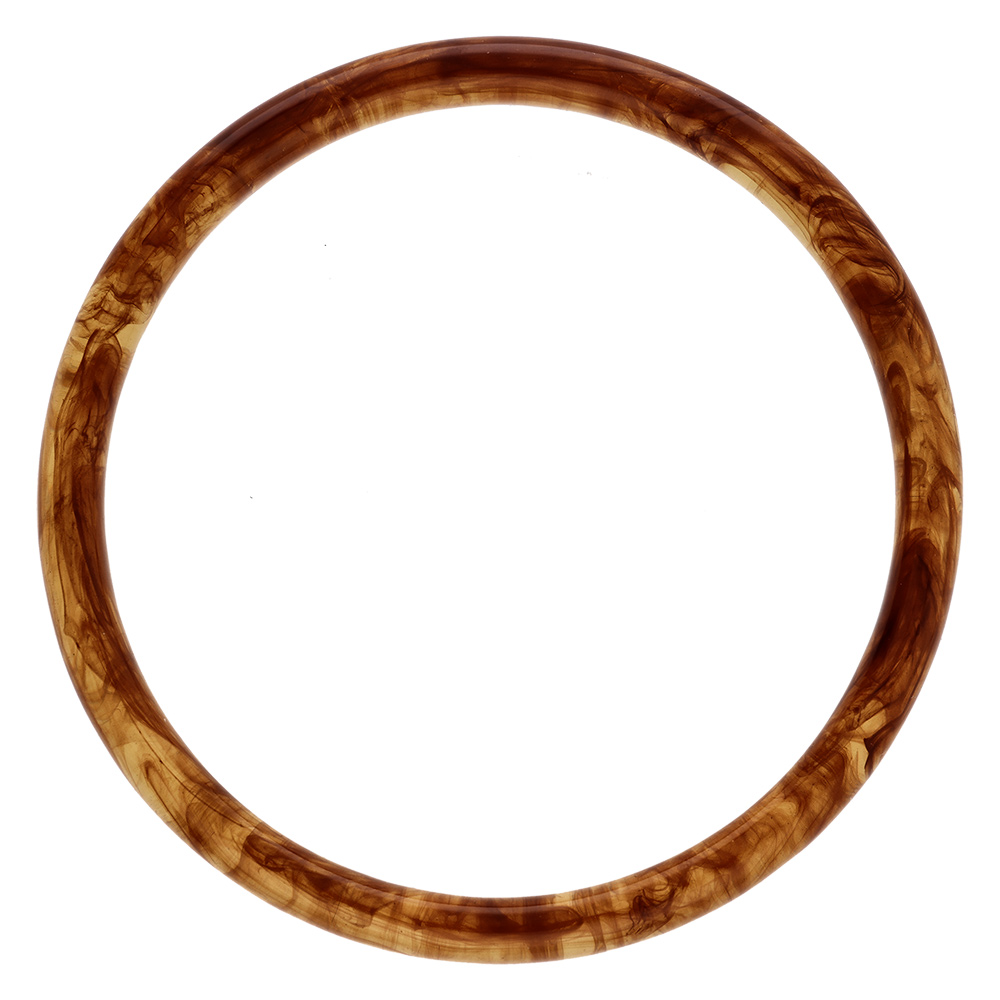 Bracelet jonc 6mm en r�sine couleur ambre - 63mm - Vue 1