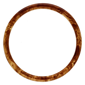 Bracelet jonc 6mm en r�sine couleur ambre - 63mm