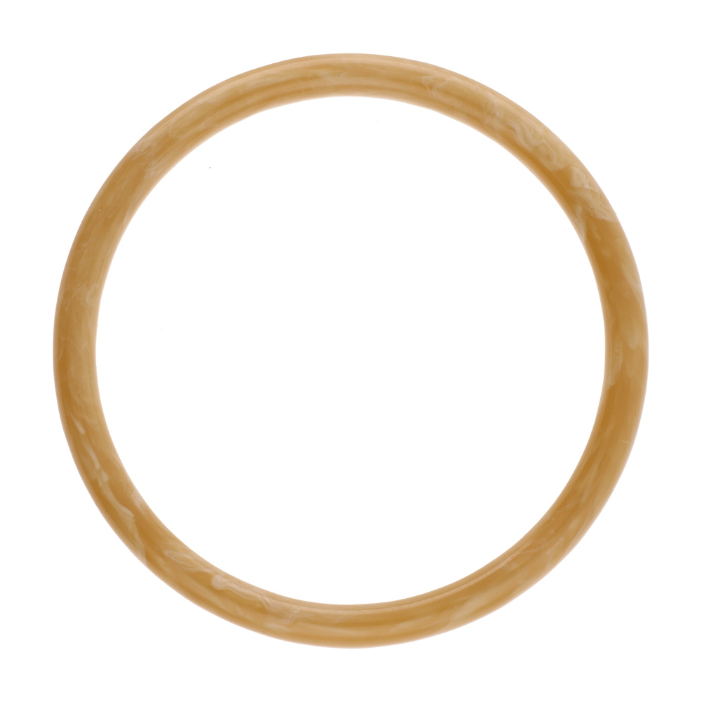 Bracelet jonc 6mm en r�sine couleur corne - 60mm - Vue 1