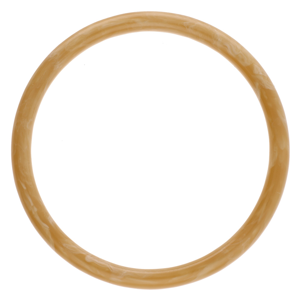 Bracelet jonc 6mm en r�sine couleur corne - 63mm - Vue 1