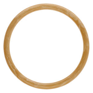 Bracelet jonc 6mm en r�sine couleur corne - 63mm