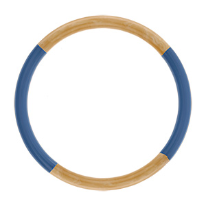 Bracelet jonc 6mm en r�sine couleur corne et bleu - 60mm