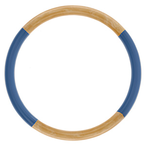 Bracelet jonc 6mm en r�sine couleur corne et bleu - 63mm