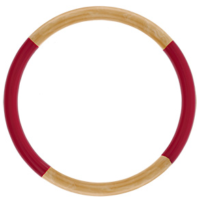 Bracelet jonc 6mm en r�sine couleur corne et bordeau - 63mm