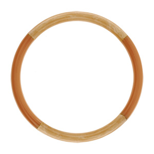 Bracelet jonc 6mm en r�sine couleur corne et caramel - 60mm